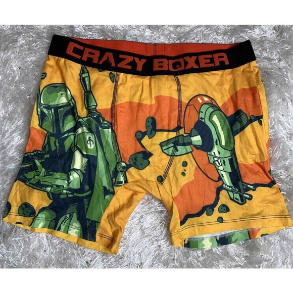 3 Pairs Crazy Boxer Star‎ Wars Return Of The Jedi Boxers Boba Fett Medium - Picture 3 of 5